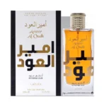 Lattafa Ameer Al Oudh Intense Oud 100ml EDP bottle with black and white box