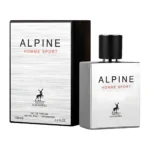 Maison Alhambra Alpine Homme Sport 100ml EDP bottle and silver box